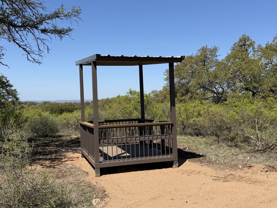 A finished station looking out over the Hill Country. March 2026.