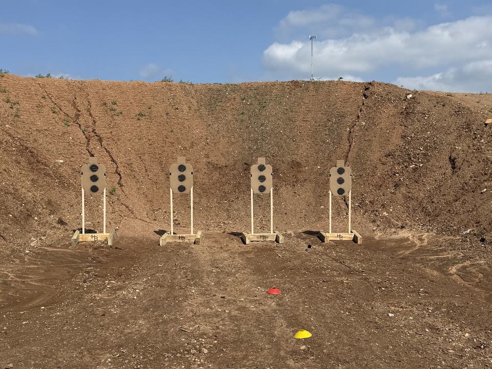 Paper training targets on the Pistol Bay.