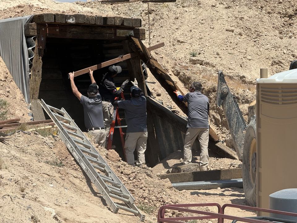 Building a trap house into the hillside. April 2024.